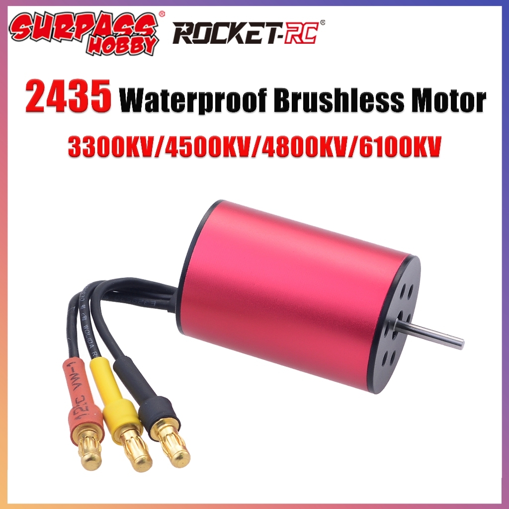 SURPASS HOBBY 2435 Motor À Prova D'água Sem Escova 3300KV 4500KV 4800KV 6100KV Para Redcat 1/16 1/18 RC Buggy Drift Raci