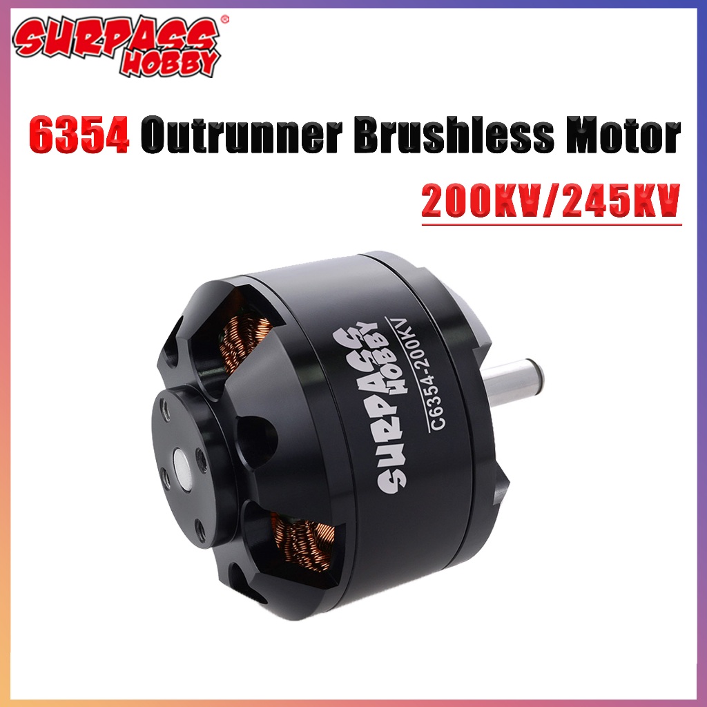 SURPASS HOBBY C6354 6354 200KV 245KV 200KV Outrunner Motor Sem Escova Para Multicopters RC Avião Helicóptero Aeronave Ai