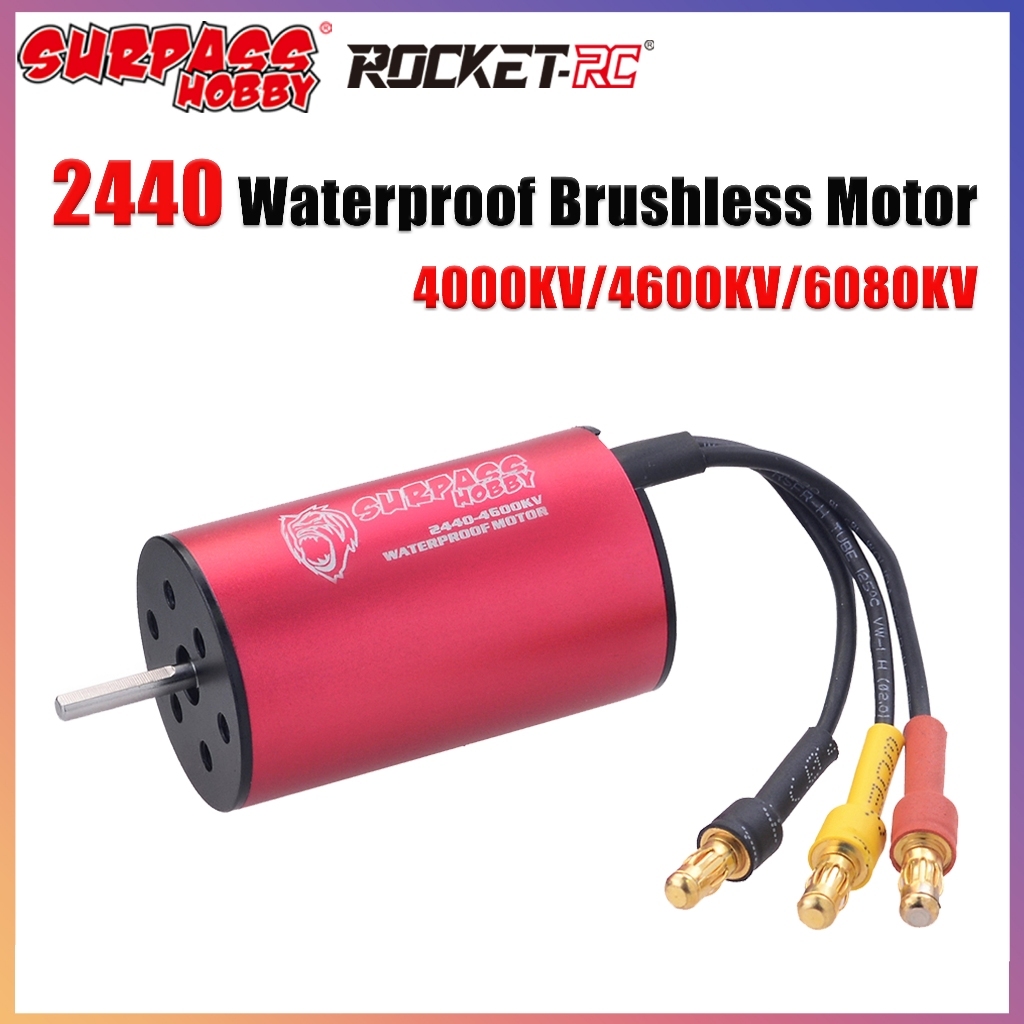 SURPASS HOBBY 2440 Motor Sem Escova À Prova D'água 4000KV 4600KV 6080KV Para Redcat Traxxas HSP 1 : 16 1 : 18 RC Drift R
