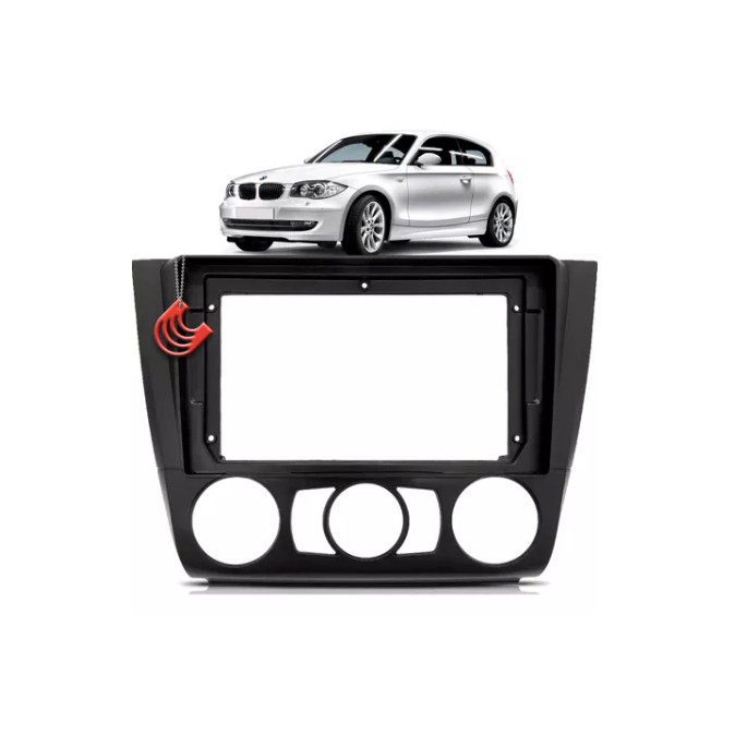 Moldura Painel  9 Polegadas BMW Serie 1 04/11 Ar Analógico
