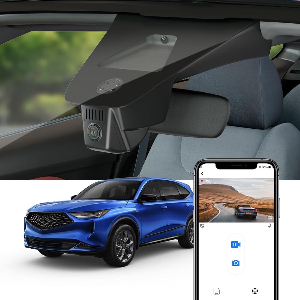 Fitcamx Usado 4K Dash Cam Adequado Para Acura MDX 2022 2023 2024 Com Espelho De Escurecimento Automático (4a Geração) ,