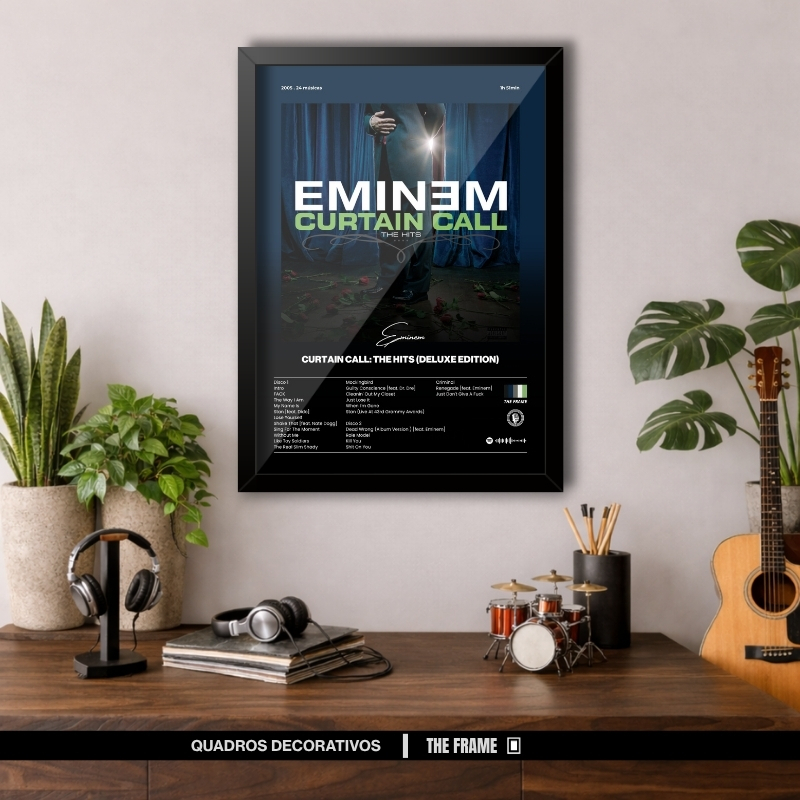 Quadro Decorativo A4/A3 Spotify Eminem Album Curtain Call: The Hits (deluxe)
