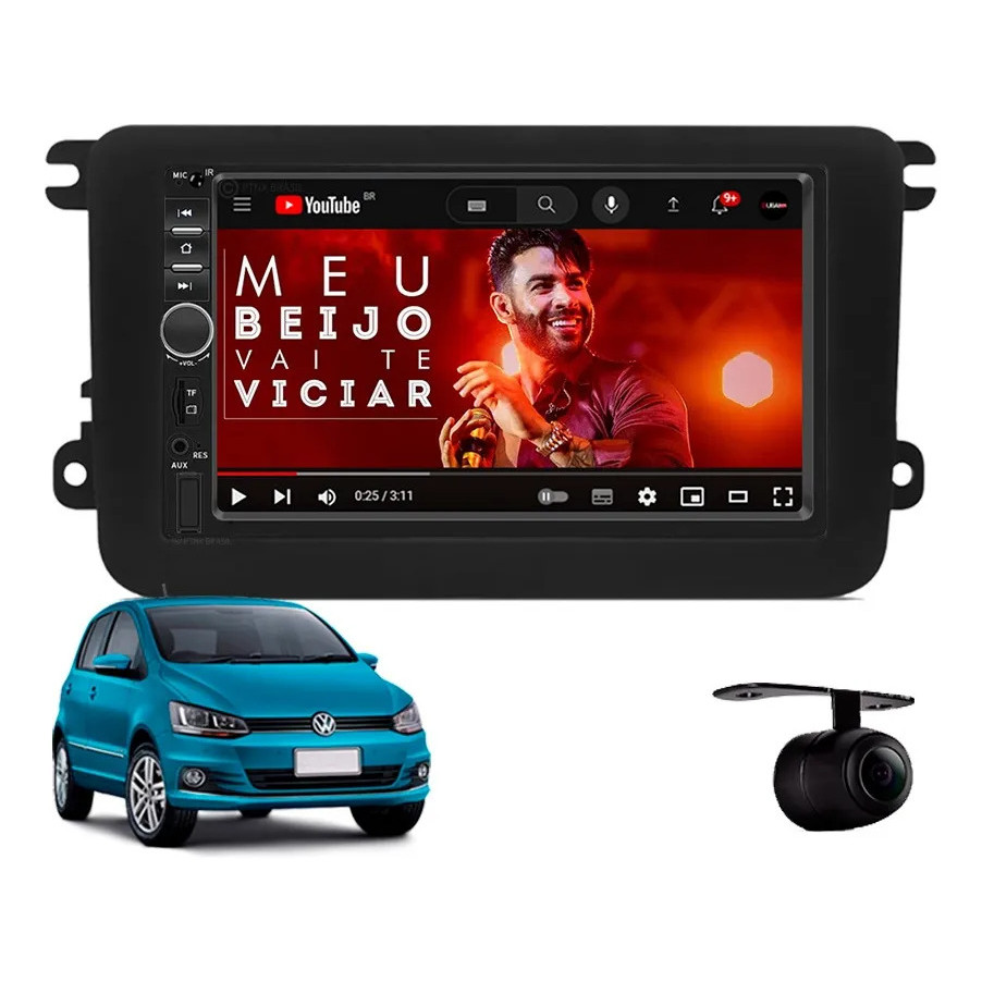 Central Multimídia Volkswagen Fox Com Rádio Orig 2014 À 2016 Pro High Apple CarPlay e Android Auto