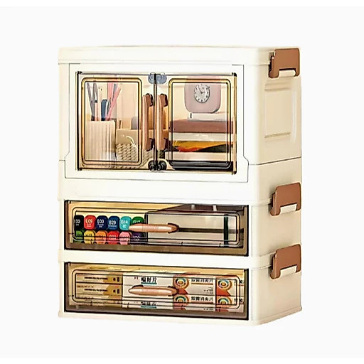 Organizador de Mesa Multi Camadas Com Gaveta Porta Dupla para Cosméticos Batom Escritório Quarto Armazenamento Vendido(s