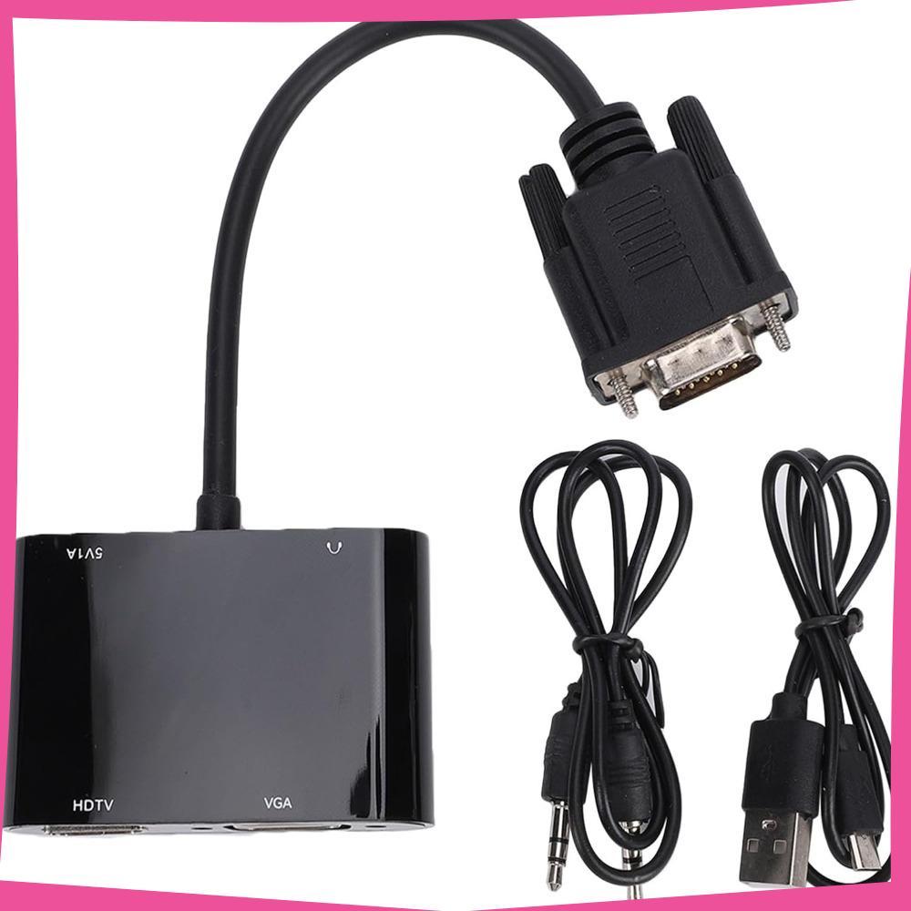 Adaptador VGA Para HD , De Monitor Duplo De Saída Dupla 1080P @ 60 Hz , Conversor De Vídeo Com Suporte Full