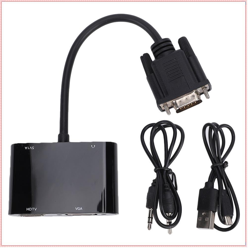 Adaptador VGA Para HD , De Monitor Duplo De Saída Dupla De Design 2 Em 1 , Conversor De Suporte Full 1080P @ 60Hz