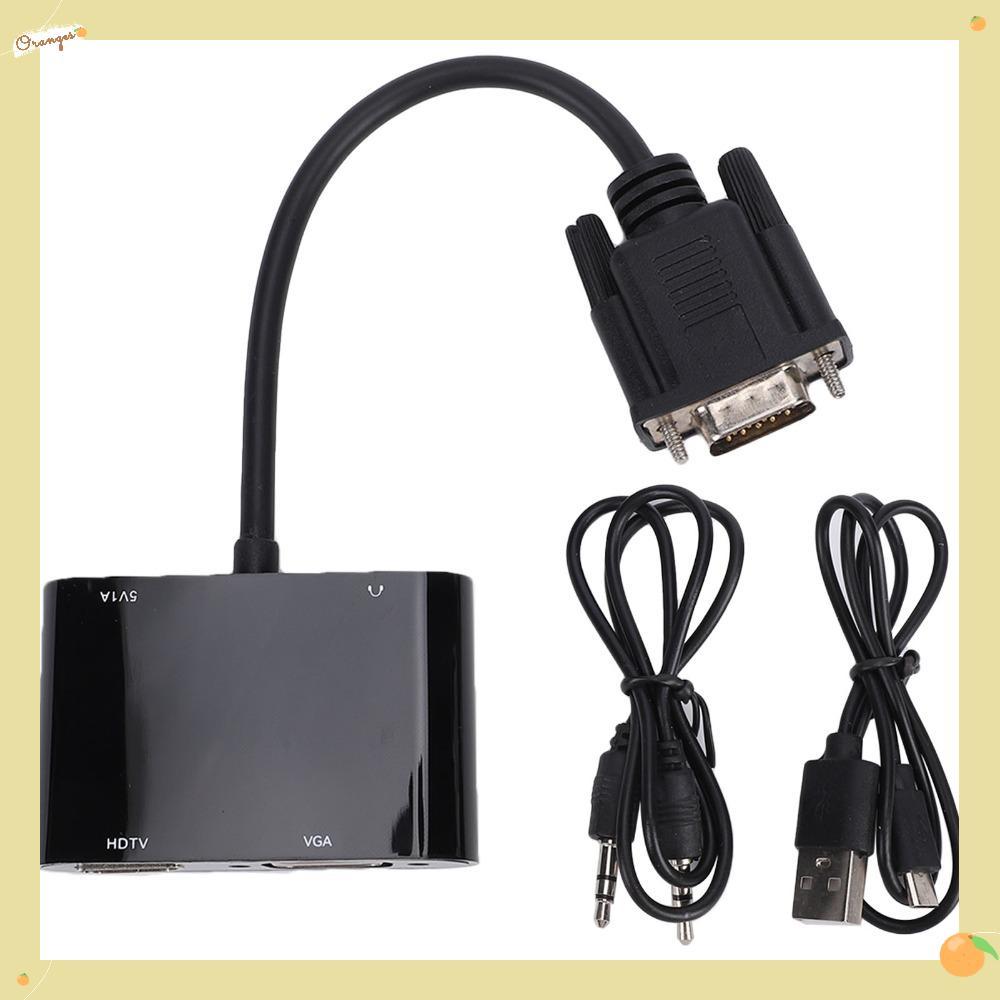 Adaptador VGA Para HD , Com Porta De Áudio 1080P @ 60Hz De Monitor Duplo , Conversor Suporte Full