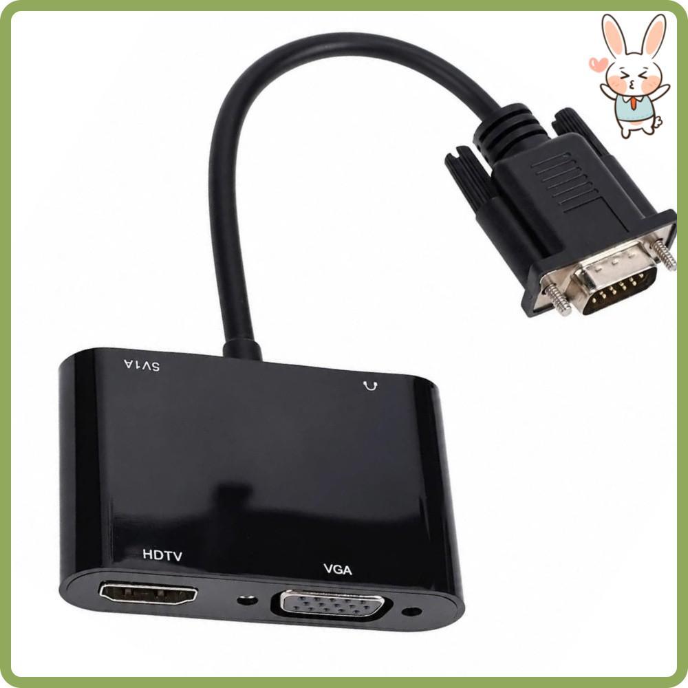 Adaptador VGA Para HD , Saída Dupla 2 Em 1 Design De Monitor Duplo , Suporte Full Conversor 1080P @ 60Hz