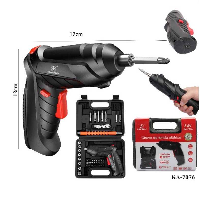 KAPBOM Conjunto de Chaves Eletrica KA-7076 3.6V 1300mAh 110-220v