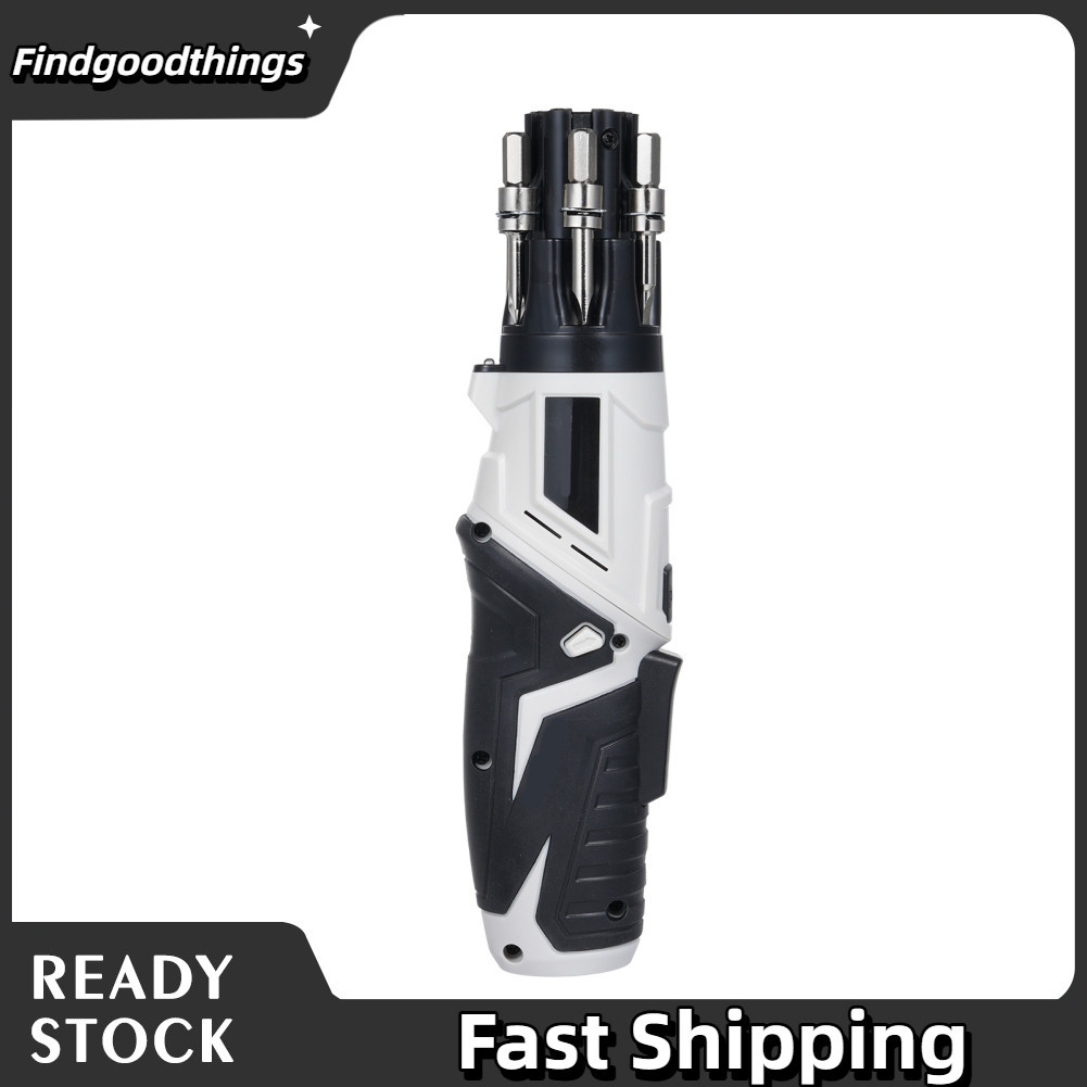 Findgoodthings-br Chave de fenda sem fio 3,6 V Potência recarregável 1300mAh Operada por bateria 2,5 N.m Torque 180°