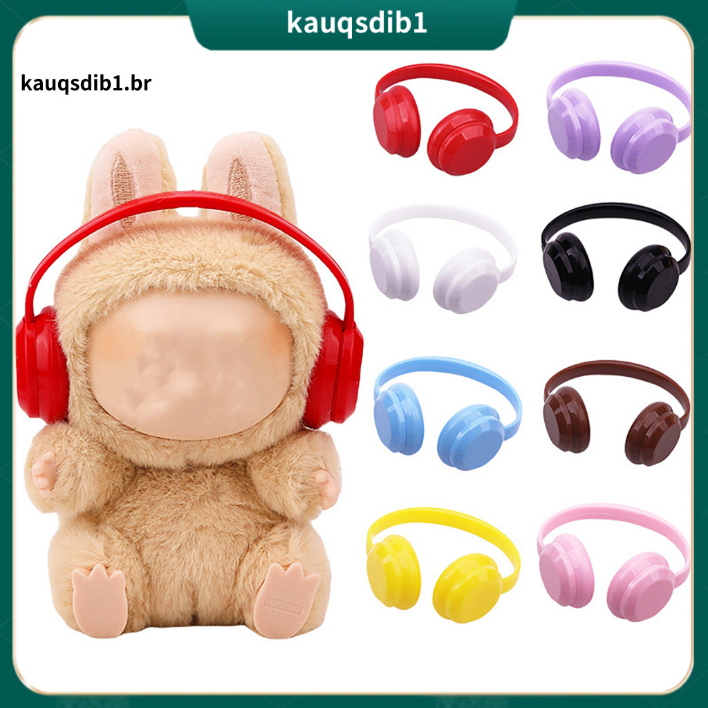 Miniature Doll Headphones Baby for Dolls 17cm Earphones Cute Fashion Accessories for Kids Play Photography Props and Tra