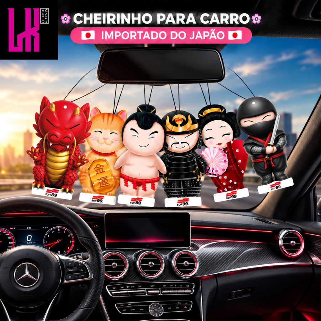 Aromatizante Cheirinho Carro Casa Banheiro Escritorio Niponitos Soft99 de Pendurar Little Tree