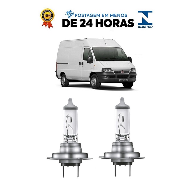 Par Lampada Farol Baixo Ducato 2005 2006 2007 2008 2009 2010 2011 2012 2013 2014 2015 2016 H7