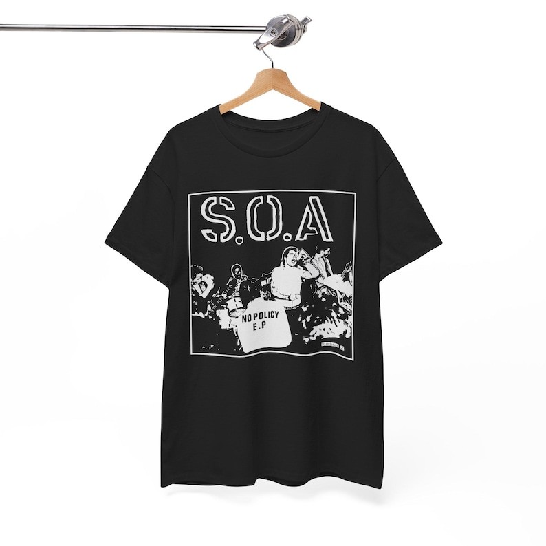 Music.Soul Camiseta Unissex S.O.A. State Of Alert Hardcore Punk Washington D.C. Estampa Vintage Confortável Autentica...
