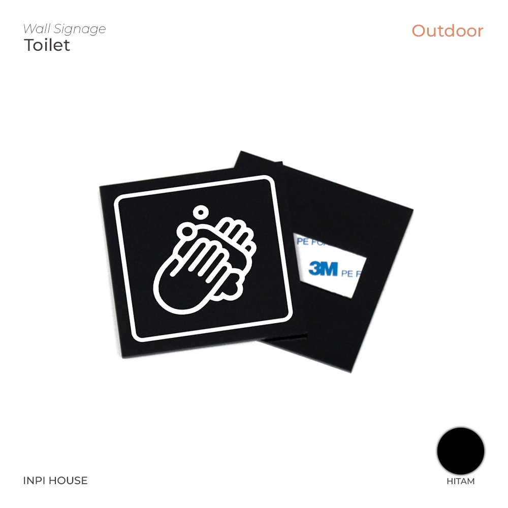 INPI HOUSE Signage Wash Hand-Placa De Sinalização Para Área De Lavagem Das Mãos-Acrílico