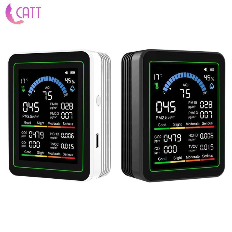 [Dadada2] Medidor De Qualidade Do Ar Multi Sensor Testador De Portátil Com CO2 CO TVOC HCHO PM2.5 PM10 Unidades Comutáve