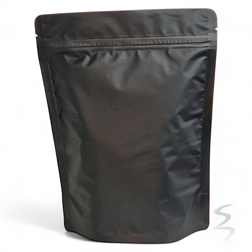 Kit 100 Embalagens Sacos Stand Up Pouch Preto Fosco com Fecho Zip 17x23 - Proteção Eficiente
