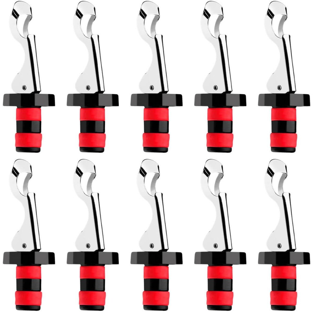 Kit 10 Tampas para Garrafa Acessórios para Vinho Abridor de Garrafa Conservar Proteger Brinox
