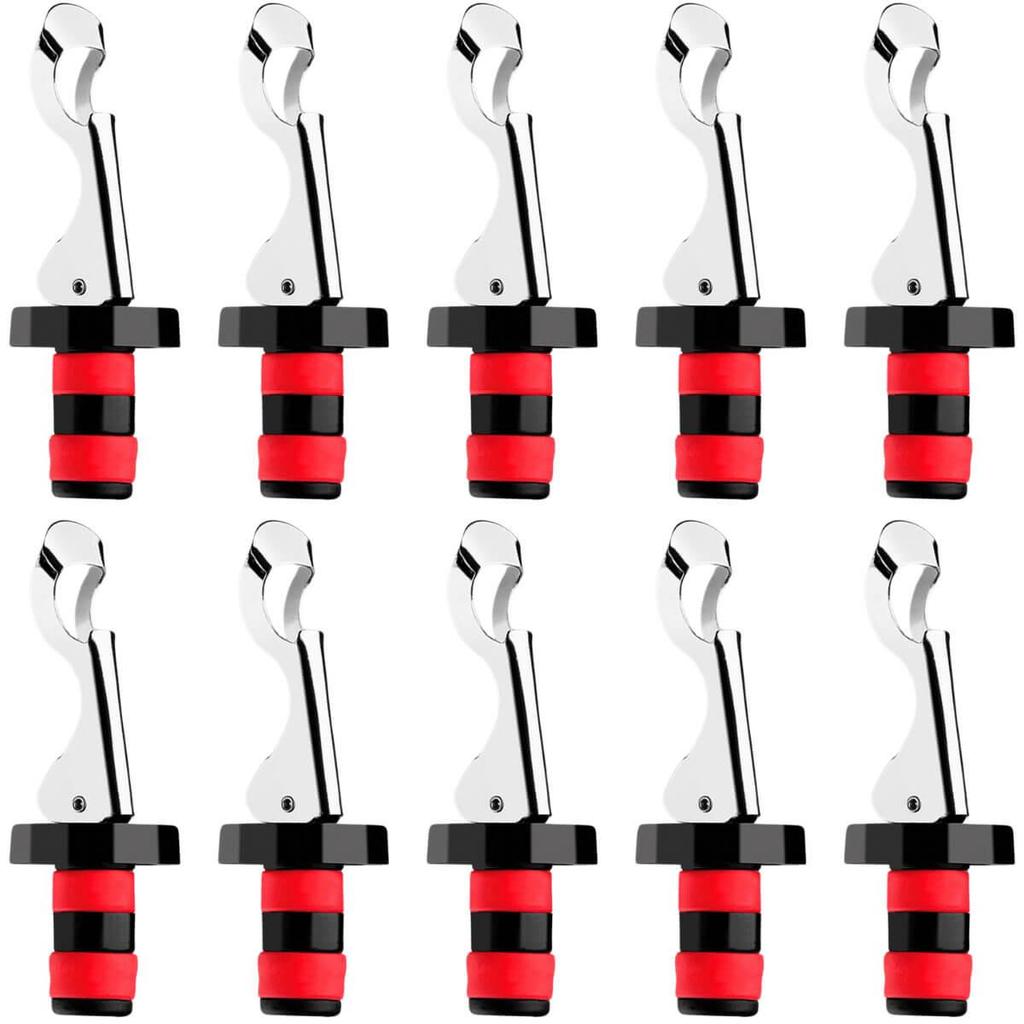 Kit 10 Tampas para Garrafa Acessórios para Vinho Abridor de Garrafa Conservar Proteger Brinox