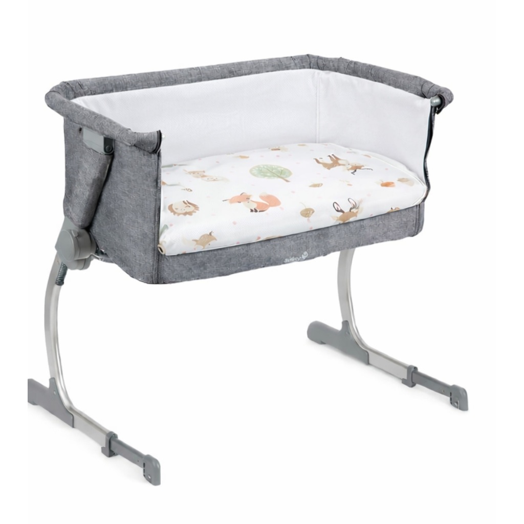 Colchonete para berço portátil side by side estampado Raposa com espuma removivel