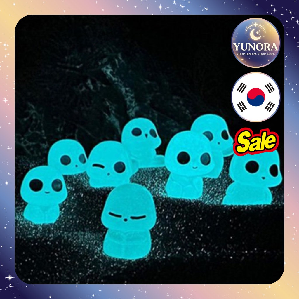Conjunto De Mini Figuras Que Brilham No Escuro 1/Brinquedo De Mesa Coreano/Decoração Luminosa De Micro Estátua