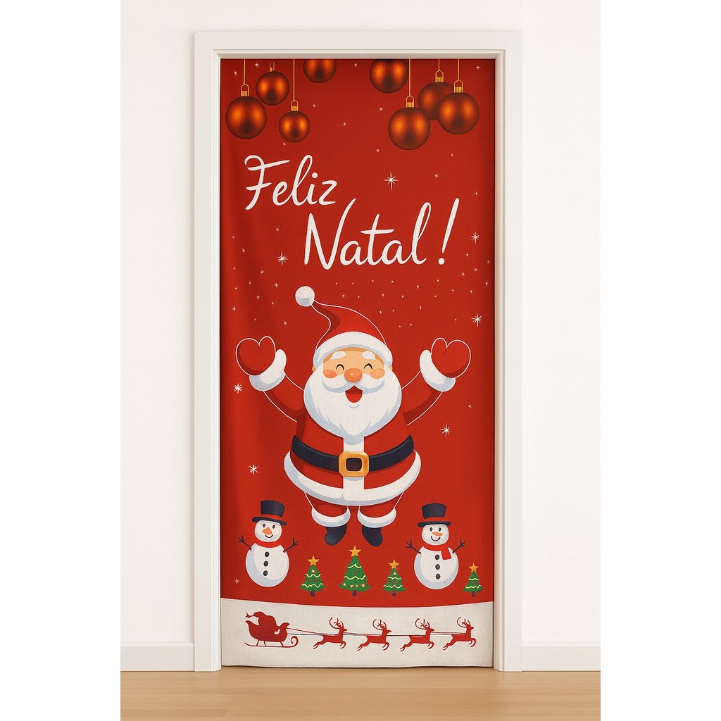 LANÇAMENTO Enfeite de Porta de Natal 2,10m x 0,85m  01 Peça com Elástico  Decoração Pascoa