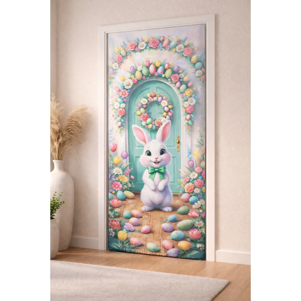 LANÇAMENTO Enfeite de Porta de Pascoa 2,10m x 0,85m  01 Peça com Elástico  Decoração Pascoa