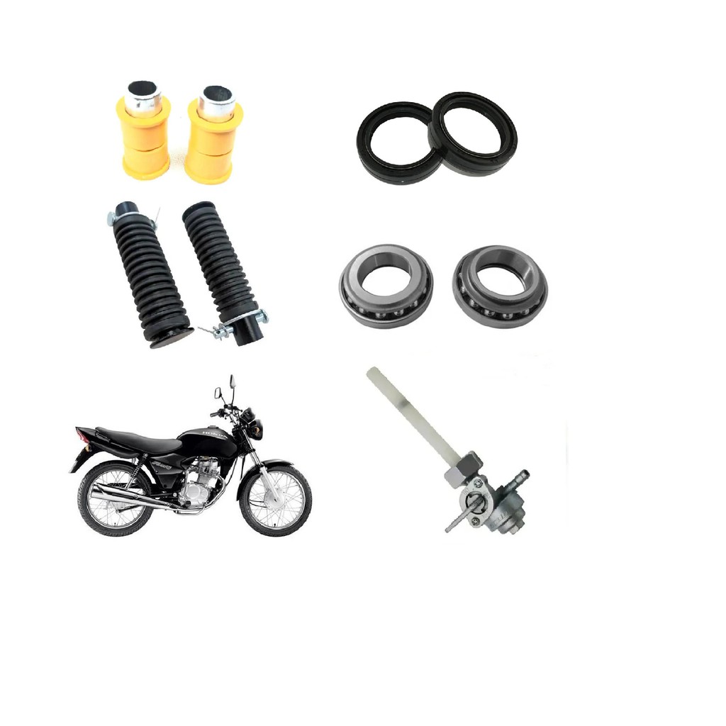 bucha quadro elastico + kits peças titan 125 00 ate 08