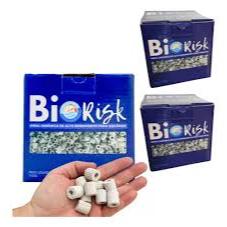 Midia biológica cerâmica quartzo caulinita BIO RISK para aquários
