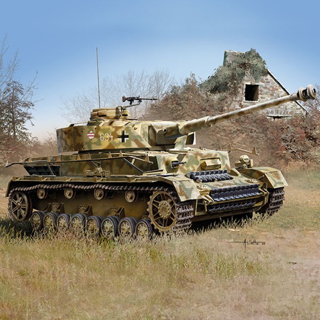 Kits Modelos Plásticos Academy Hobby 1/35 Escala Panzer Alemão IV Ausf.H 