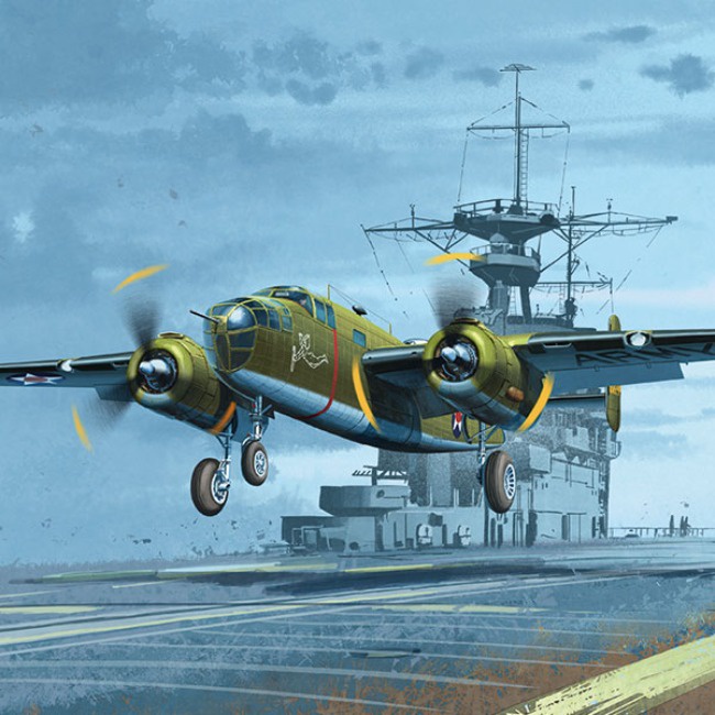 Kits Modelo De Plástico Academy Hobby 1/48 Escala USAAF B-25B (A Batalha Do 80o Aniversário)