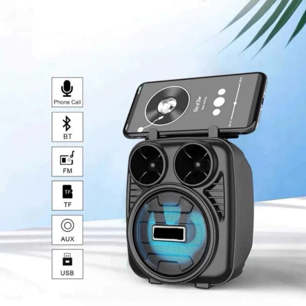 Caixa de Som Bluetooth Portátil Potente KTS-1901 AL-1175 Som Alto Grave Forte USB Cartão SD Entrada P2 Sem Fio