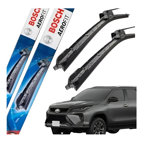 Par Palheta Dianteira Original Bosch Aerofit Hilux / Sw4  Preto