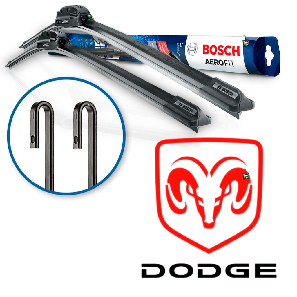 Par Palheta Dianteira Bosch AeroFit Dodge Braço Gancho