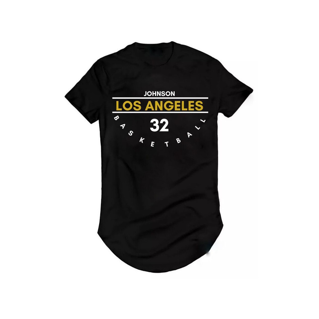 Camiseta Longline Magic Johnson Los Angeles Basquete