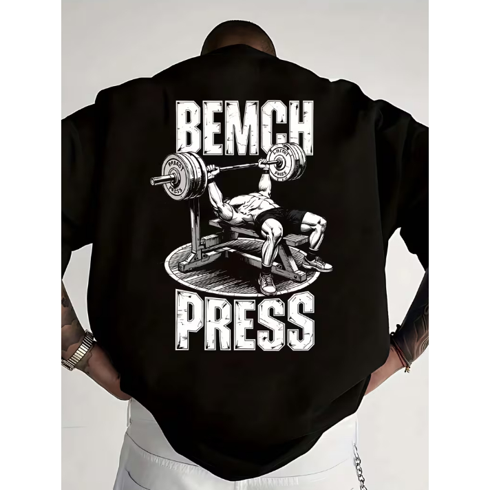 Camiseta Academia Treino Bench Press Power  Dia de Peito Novo!