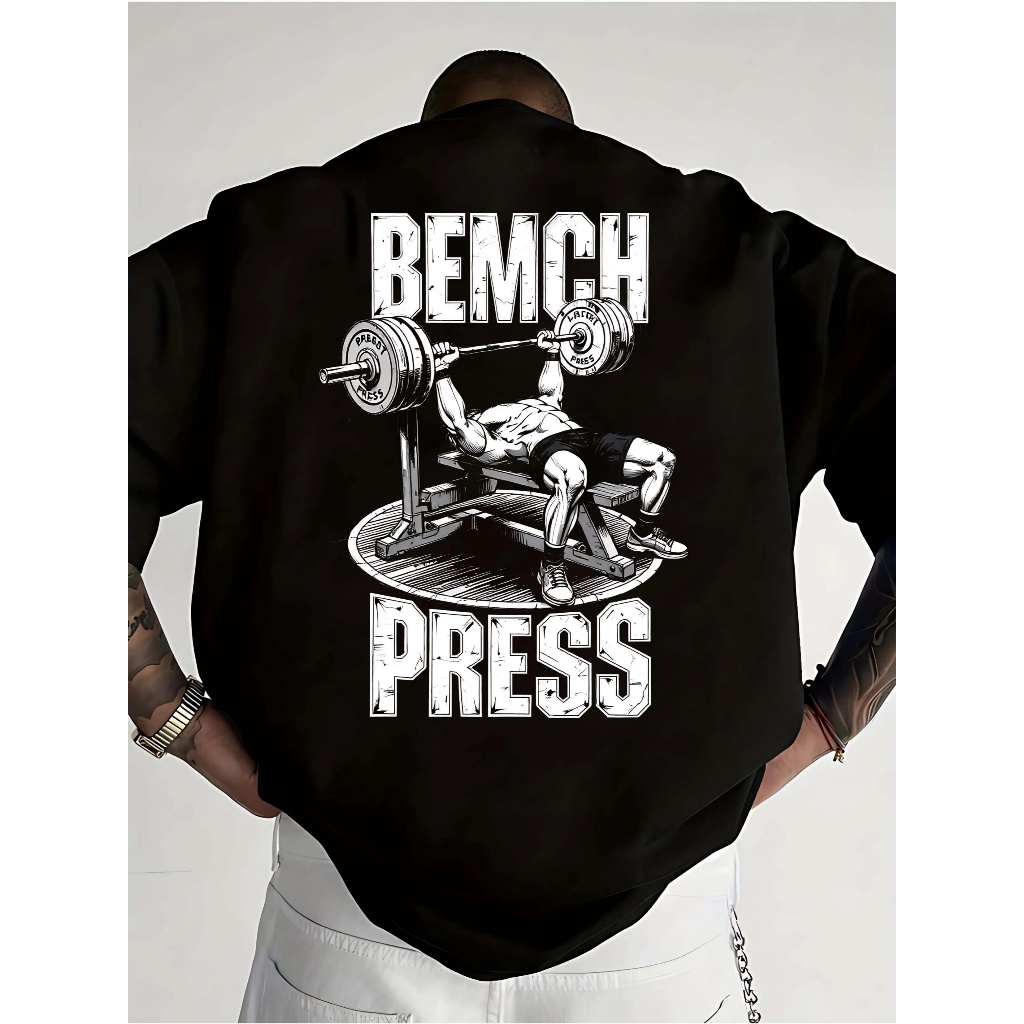 Camiseta 100% algodao Manga Curto Academia Treino Bench Press Power  Dia de Peito Novo Envio Rapido