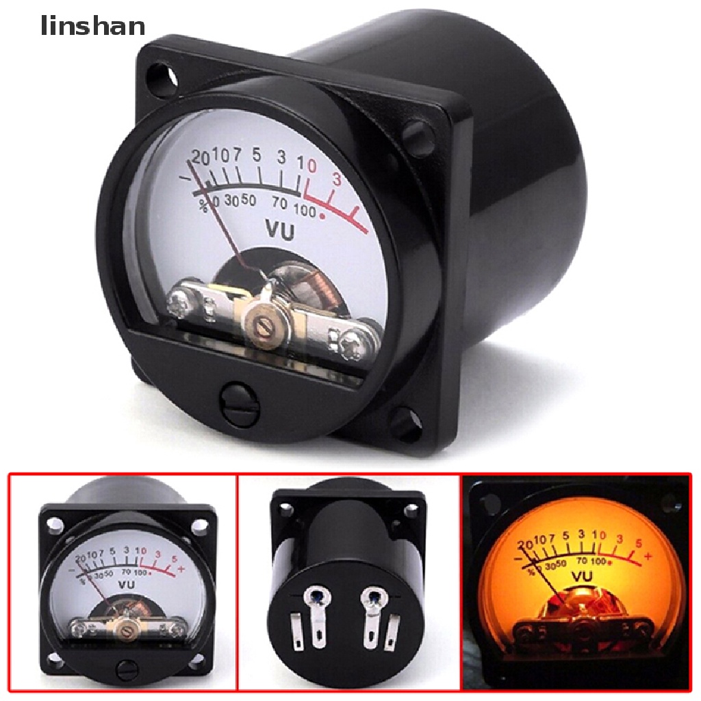 ☀ Linshan 6-12V Painel VU meter bulb Quente Luz Traseira Gravação De Nível De Áudio amp Medidor De Álcool Liin