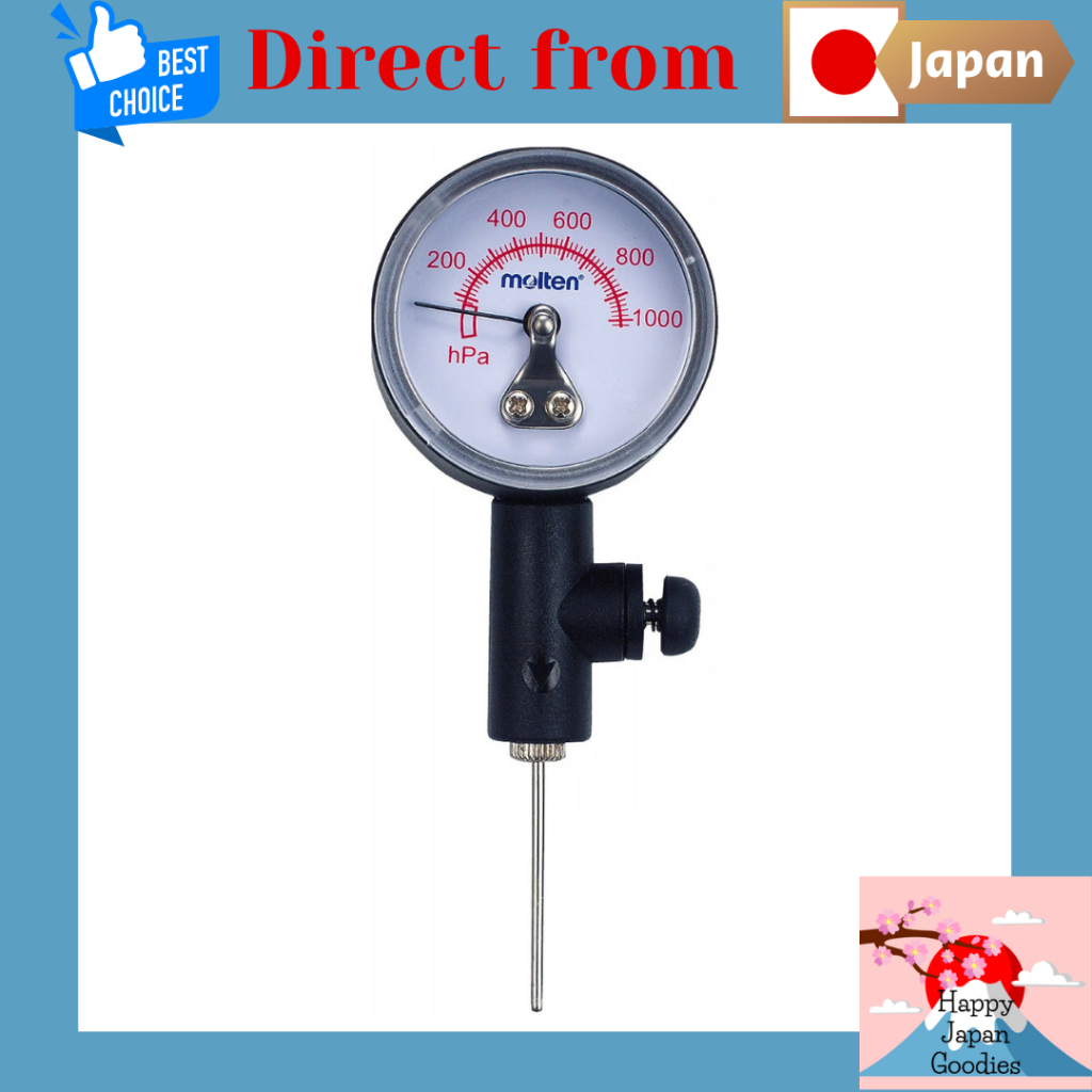 Molten PGA10 Ball Pressure Gauge - Analog Air Pressure Meter for Soccer, Basketball, Volleyball [Direct from Japan]
