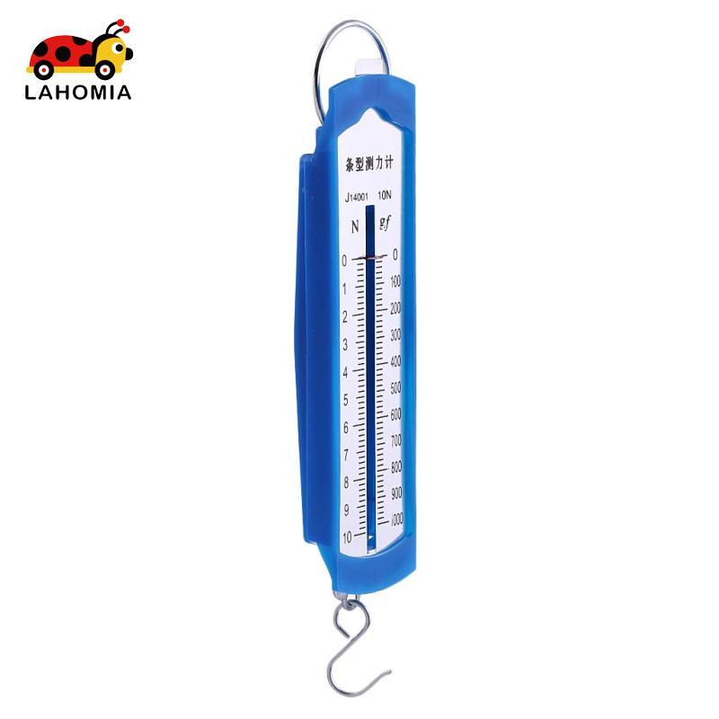 LAHOMIA 10N Newton Meter Force Gauge Bar Caixa Spring Dinamômetro Equilíbrio Para Física