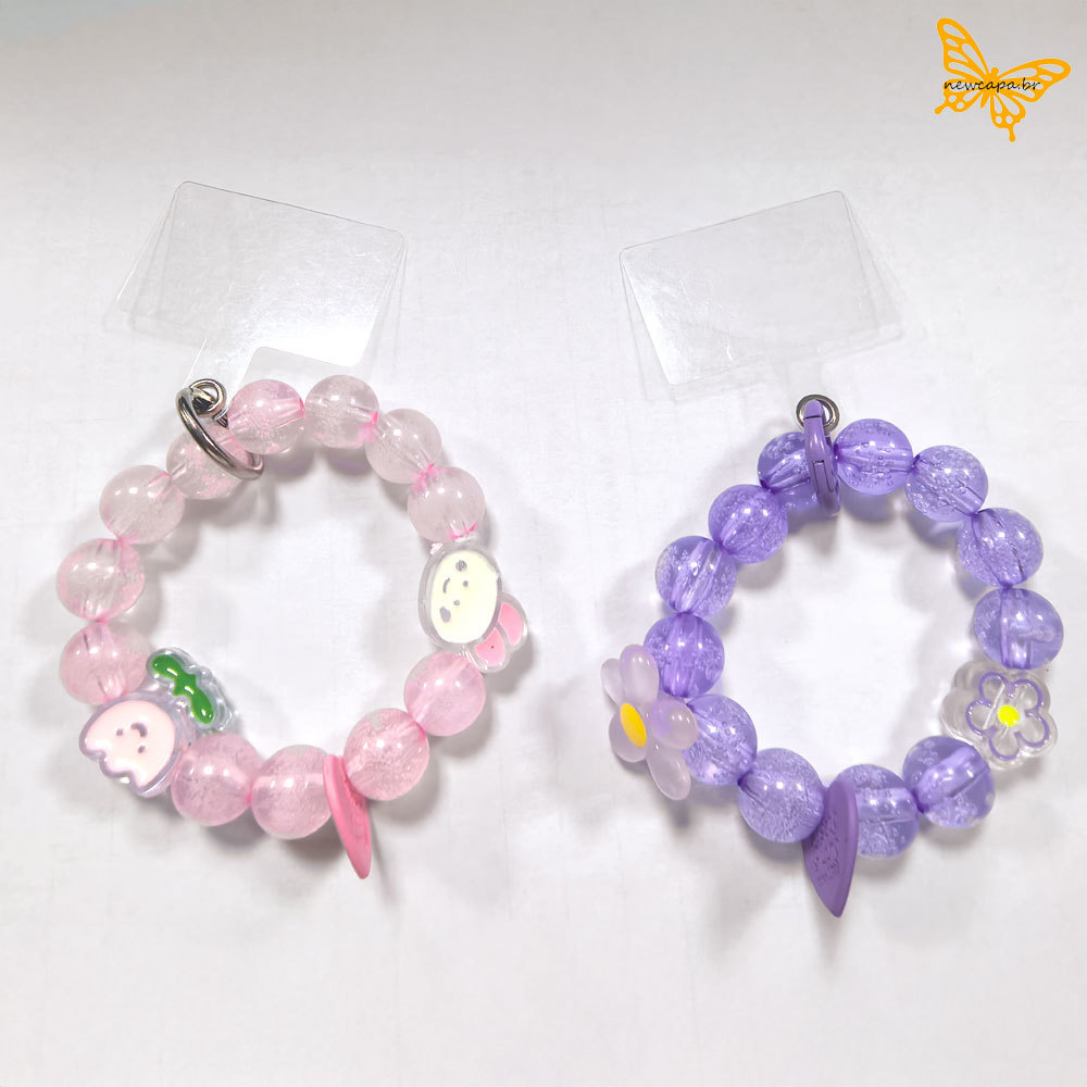 Cordão De Delicado Cristal Com Colorido Redondo Fofo Small Flower Bead Bracelet SL005