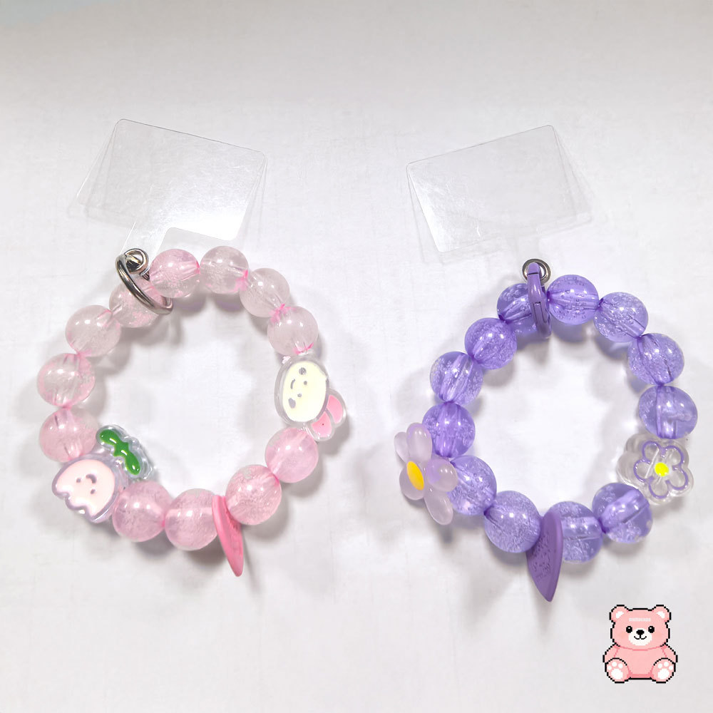 Cordão De Cristal Com Colorido Redondo Small Flower Bead Bracelet Pulseira Multifuncional Decorada SL005
