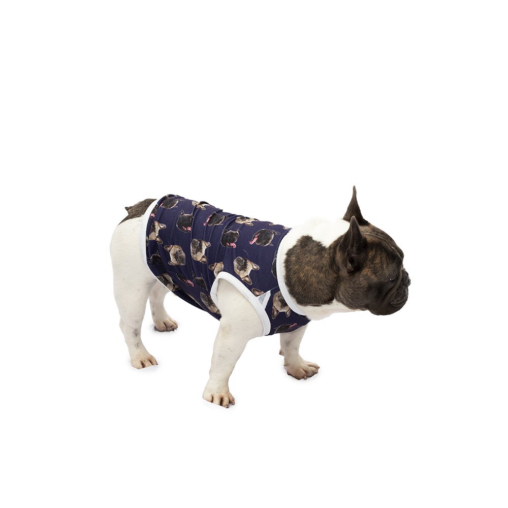 Roupa para Pet Personalizada com Fotos - Customize com Suas Fotos - Roupinha para Cães e Gatos - Azul Marinho