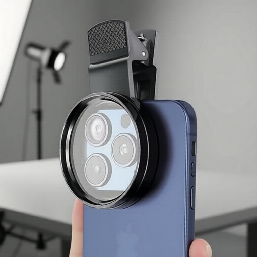 Lente 3 em 1 HD Clip-On: Grande Angular, Macro e Olho de Peixe para iPhone Android, Acessórios para Câmera de Smartphone