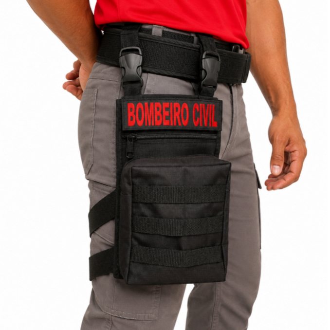 Kit Bornal Pochete Preto Modular BC com 3 Itens