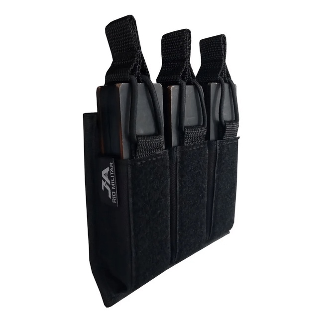 Porta Carregador De Pistola Triplo Modular J.a Rio Militar