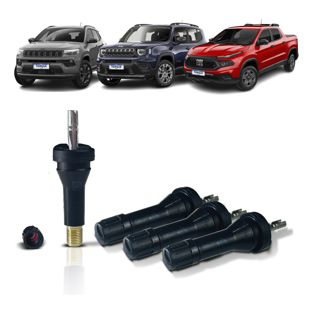 Kit 4 Bicos Válvula Sensor Fiat Toro Jeep Renegade Compass