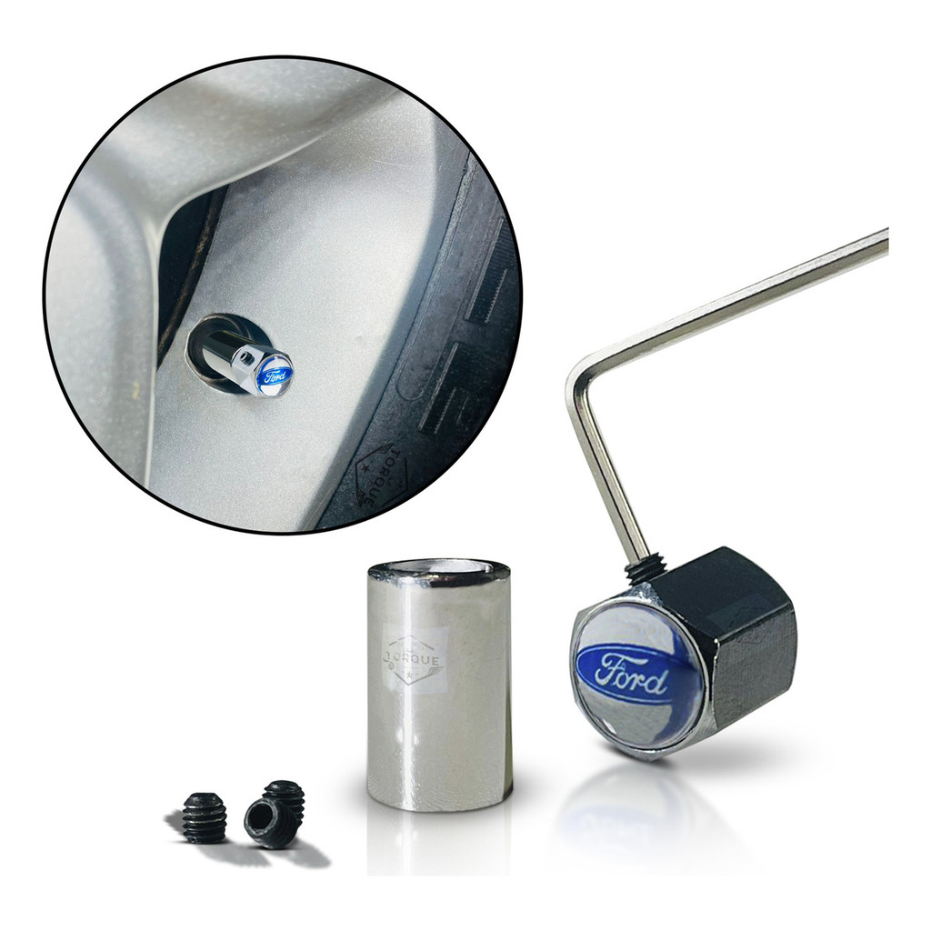 Kit Capa De Valvula Anti Furto Ford Prata