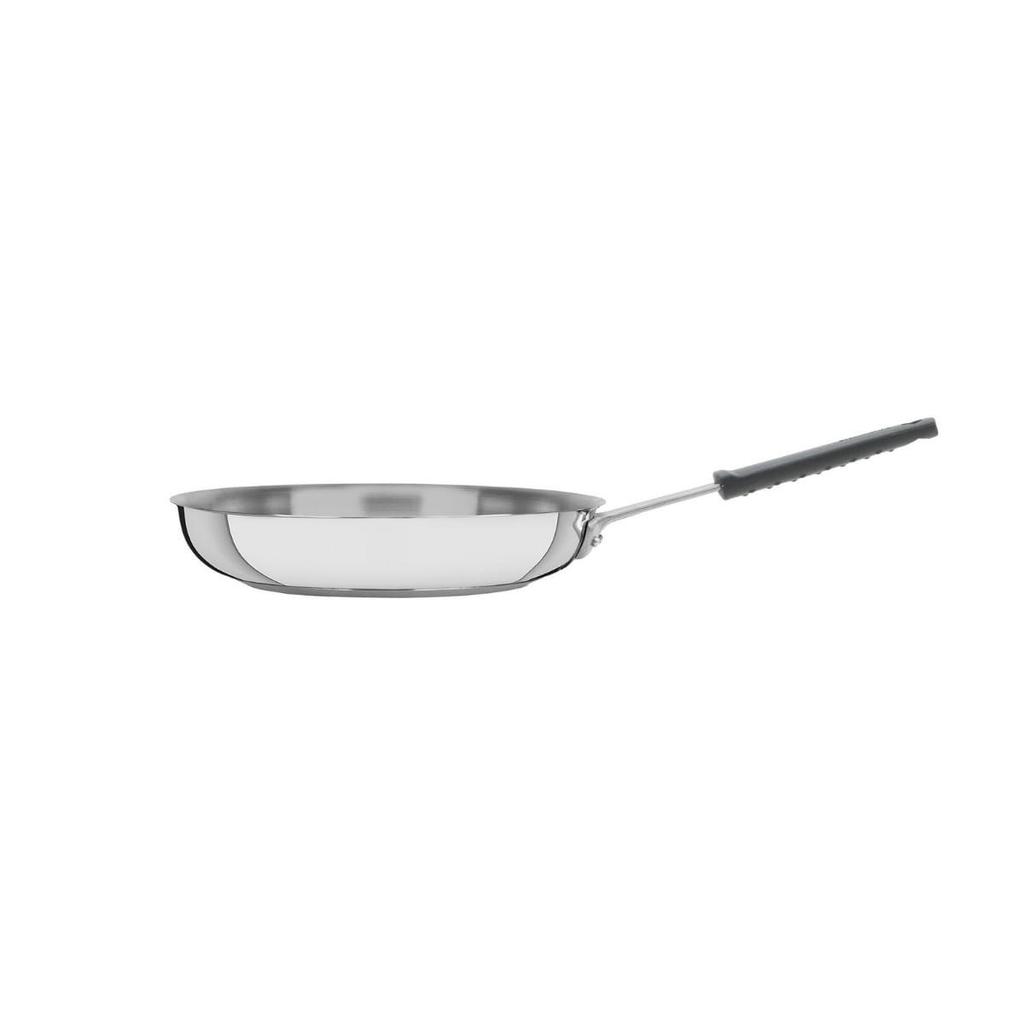 Frigideira Tramontina Professional em Aço Inox e Silicone 26 cm Fundo Triplo Compatível com Indução
