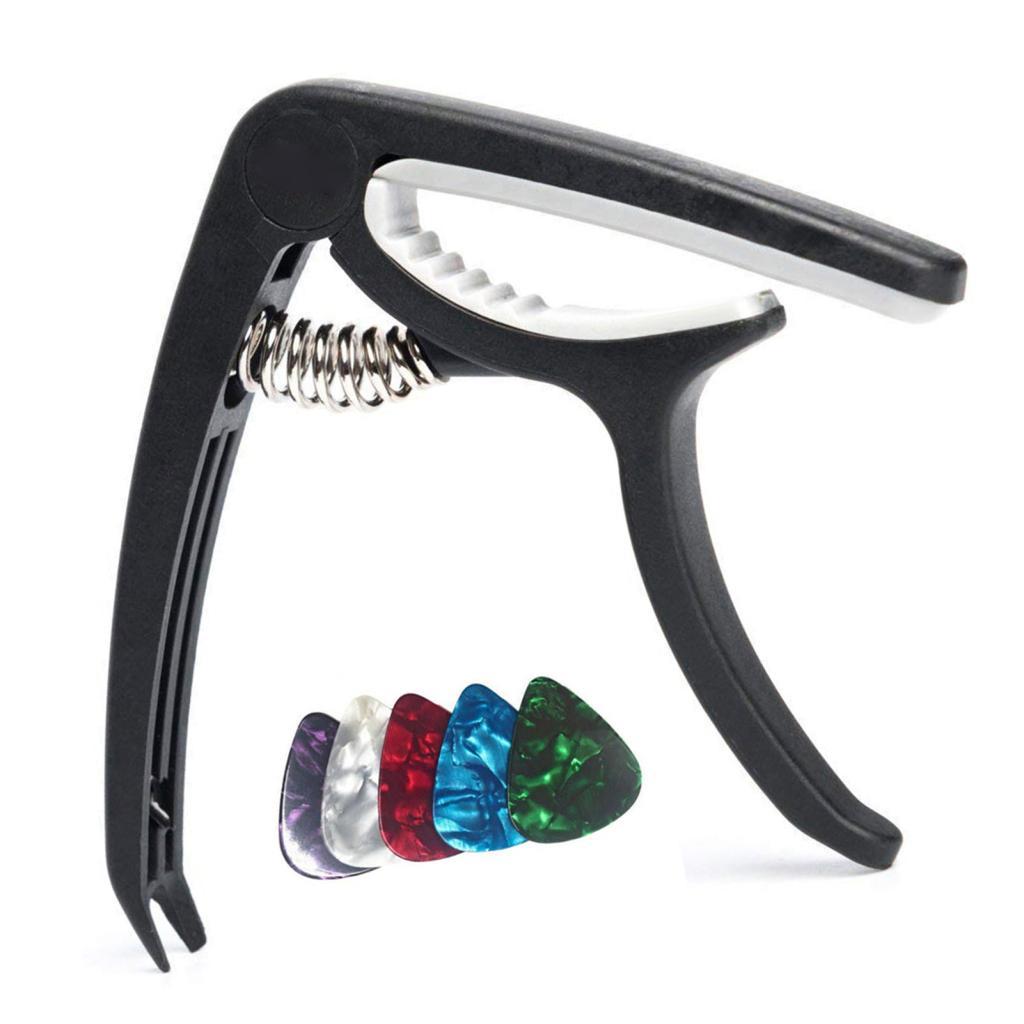 Material composto de polímero Guitar Capo Almofada de silicone Heavy Duty Spring Professional Tone Changer Acessórios